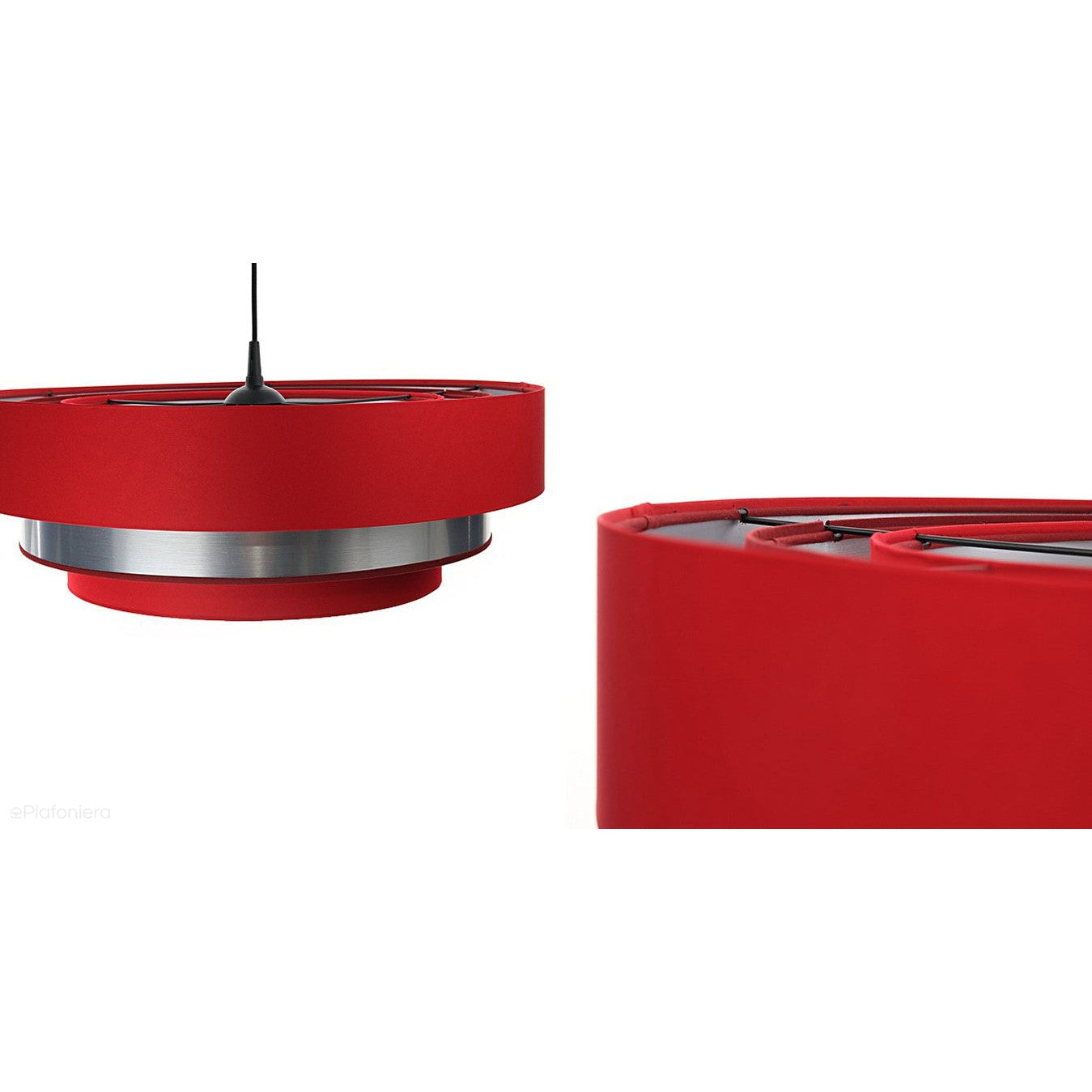Satynowa lampa 60cm - abażur do salonu sypialni 1xE27 (Trinity 087) ręcznie robiony