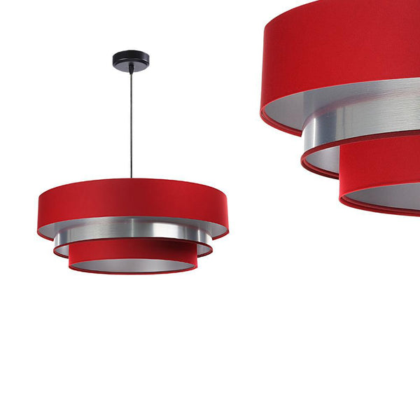 Satynowa lampa 60cm - abażur do salonu sypialni 1xE27 (Trinity 087) ręcznie robiony