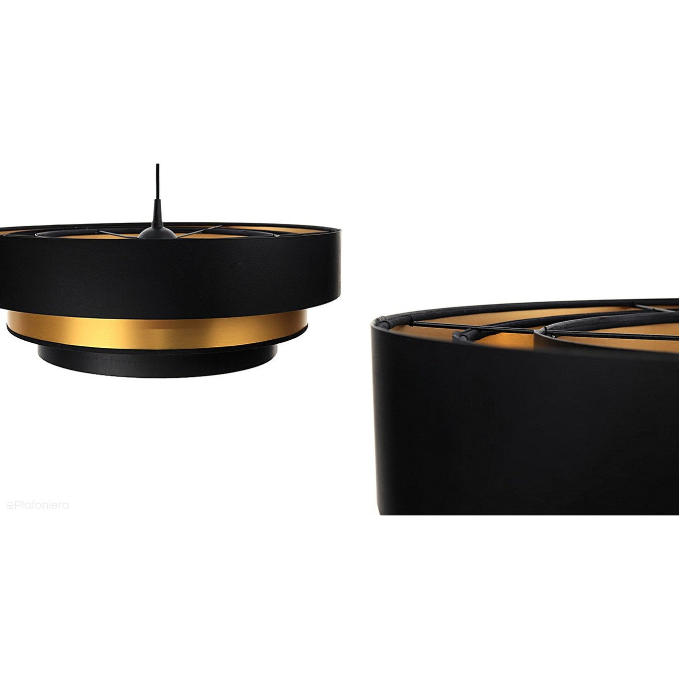 Satynowa lampa 60cm - abażur do salonu sypialni 1xE27 (Trinity 088) ręcznie robiony
