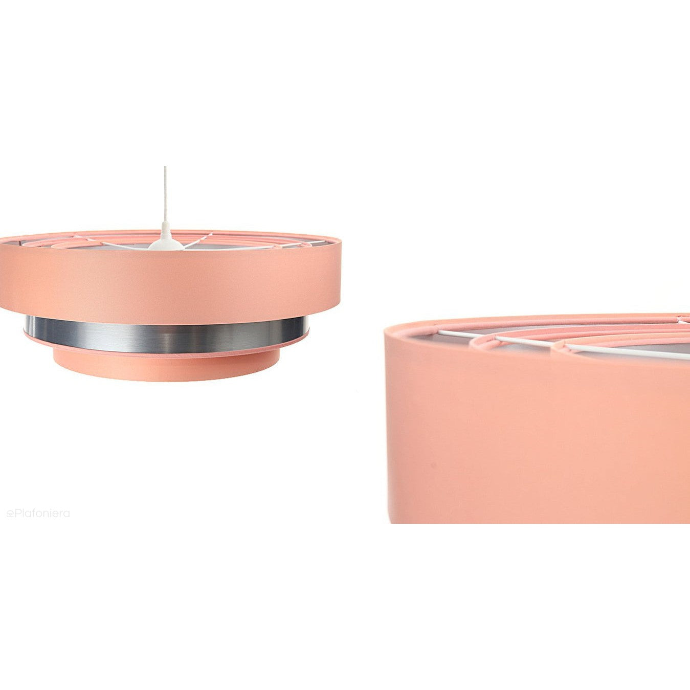 Satynowa lampa 60cm - abażur do salonu sypialni 1xE27 (Trinity 092) ręcznie robiony