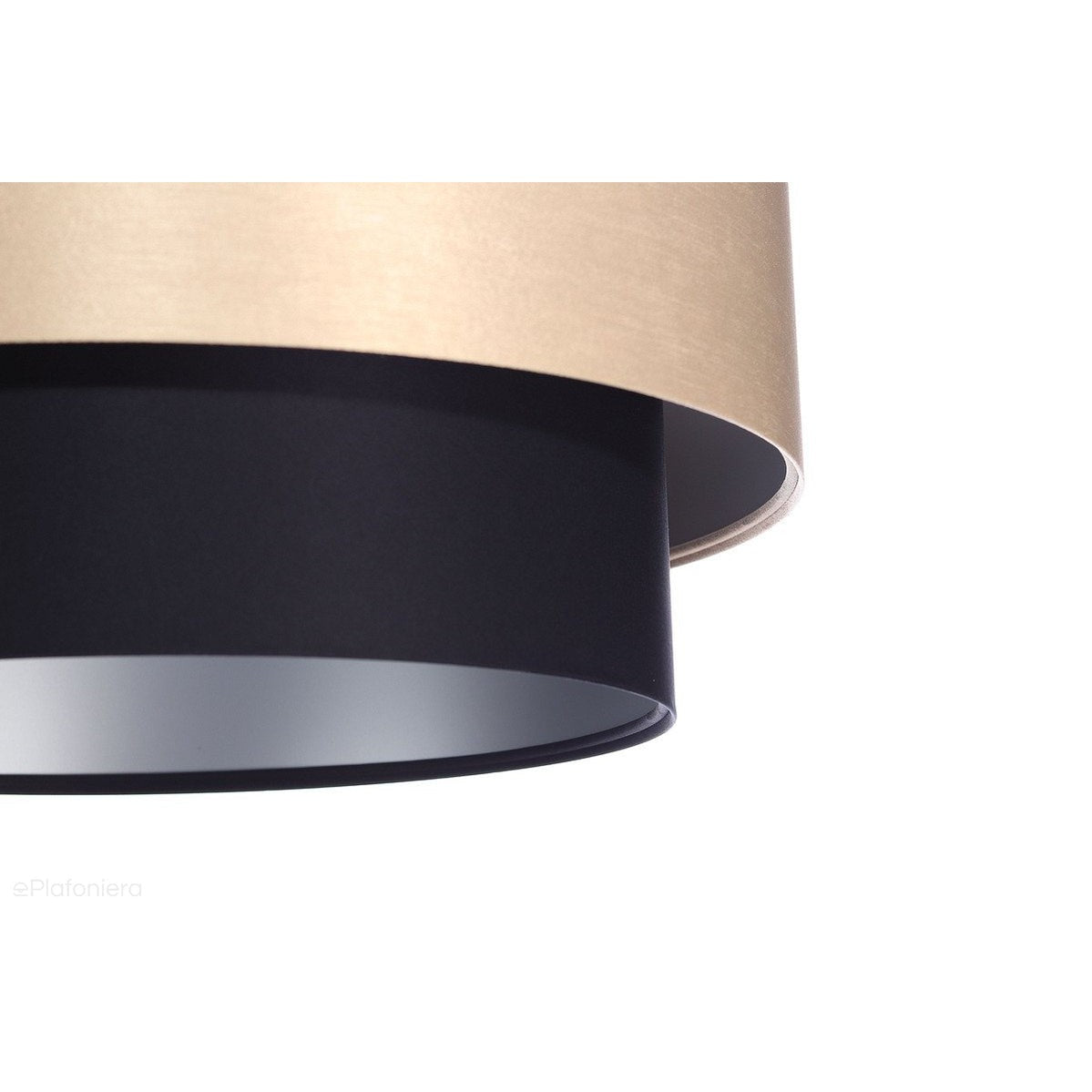 Satynowy abażur Aria - lampa wisząca do salonu, sypialni (kolekcja - Duo, 1xE27) ręcznie robiona - ePlafoniera