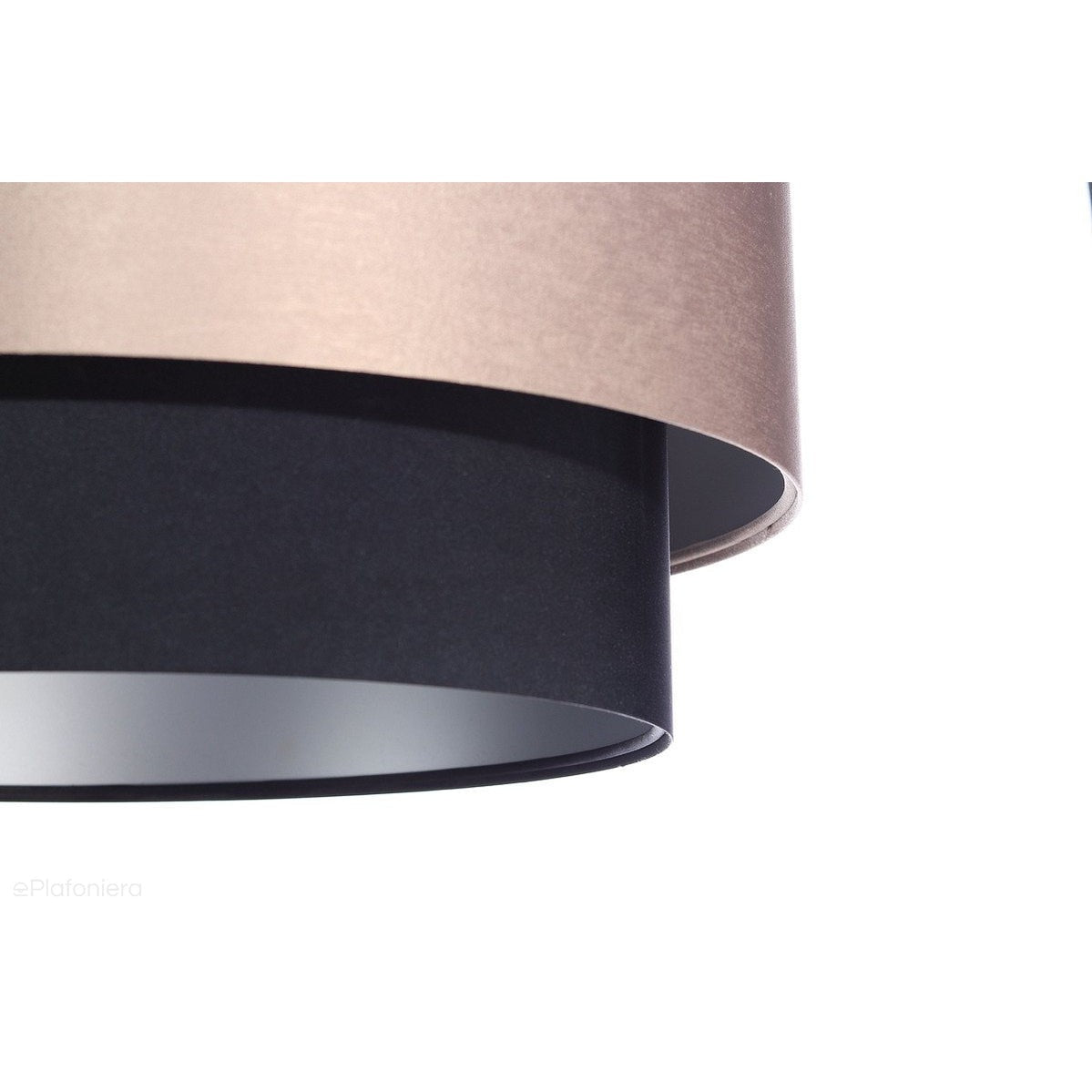 Satynowy abażur Aria - lampa wisząca do salonu, sypialni (kolekcja - Duo, 1xE27) ręcznie robiona - ePlafoniera