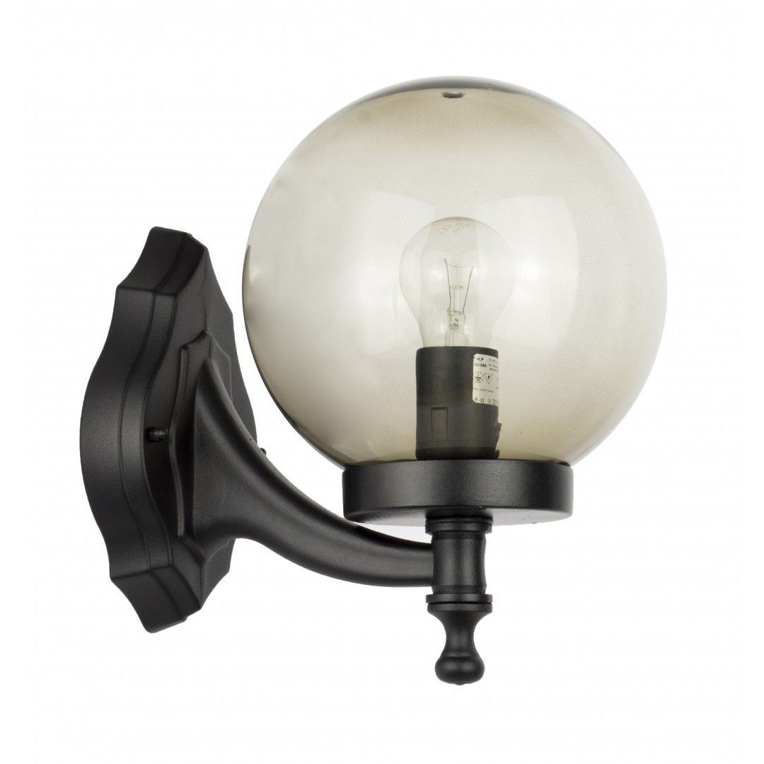 Ścienna lampa ogrodowa - kinkiet, krótki korpus (kula 20/25cm, 1x E27) SU-MA (kule classic)