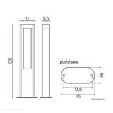 Słupek ogrodowy LED 30/50/80cm - lampa stojąca zewnętrzna (LED 8/12/20W) SU-MA (Evo)