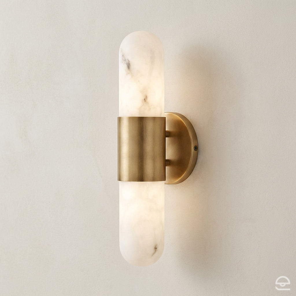 Średni kinkiet LED Ibiza - Klasyczny mosiądz, Hinkley