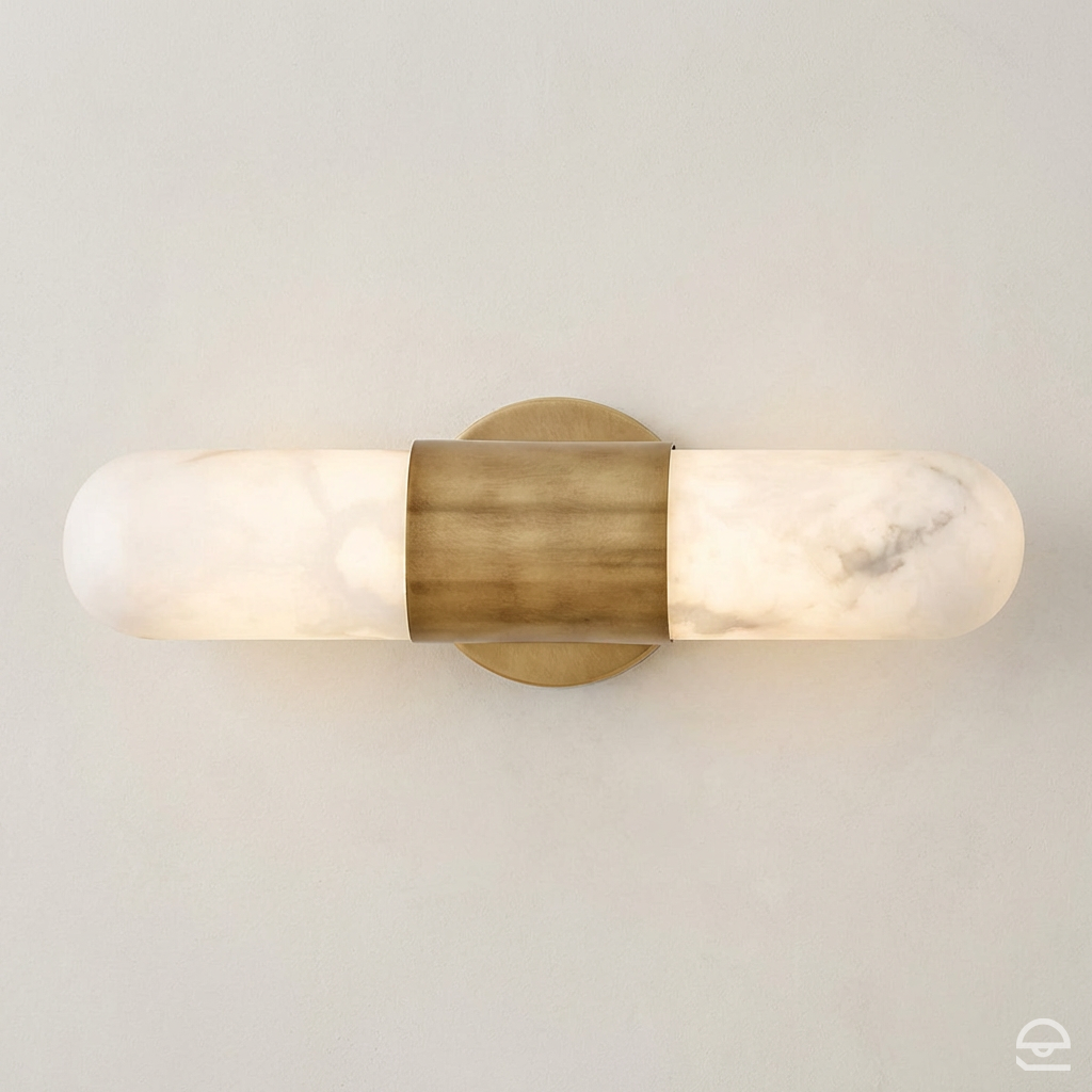 Średni kinkiet LED Ibiza - Klasyczny mosiądz, Hinkley