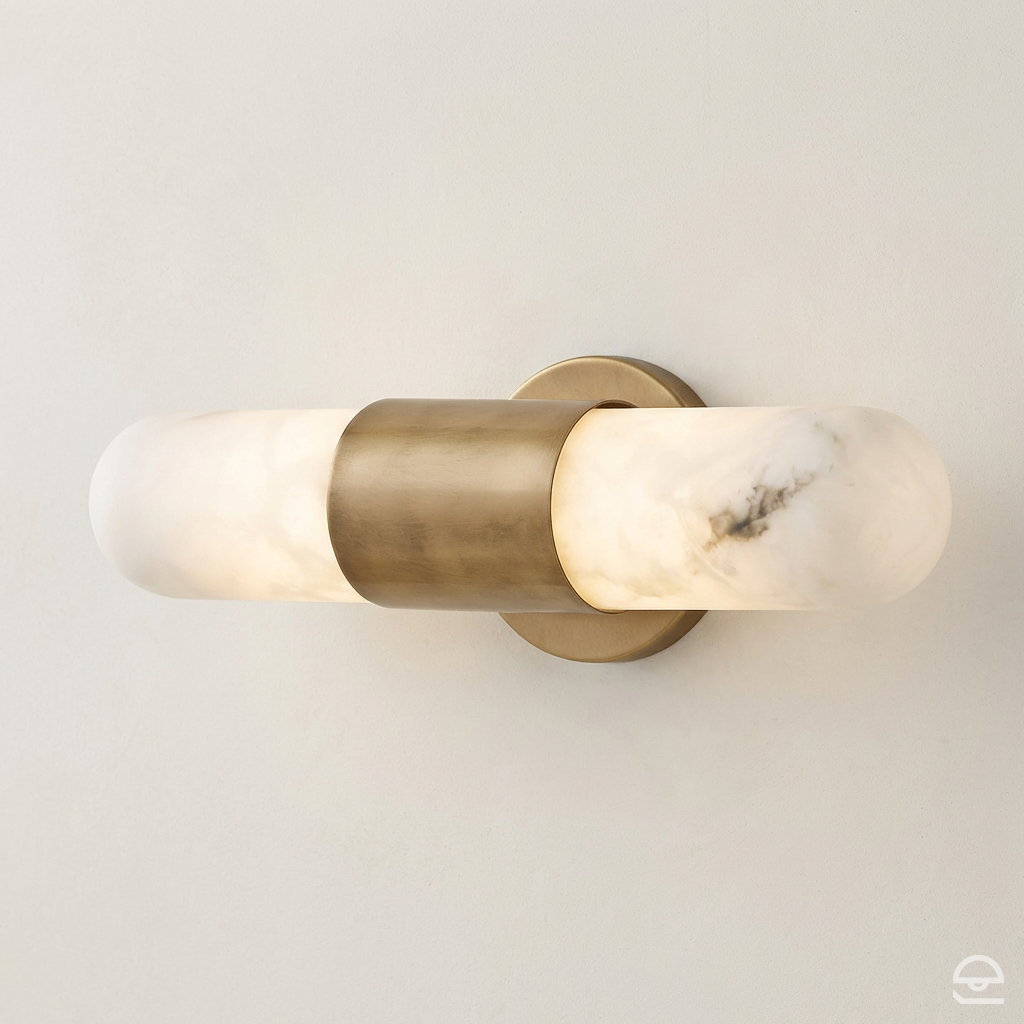 Średni kinkiet LED Ibiza - Klasyczny mosiądz, Hinkley