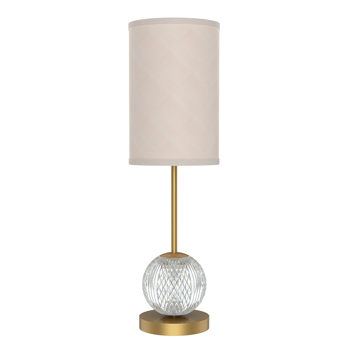 Średnia lampa stołowa LED Marni - Naturalny mosiądz, Alora - ePlafoniera.pl