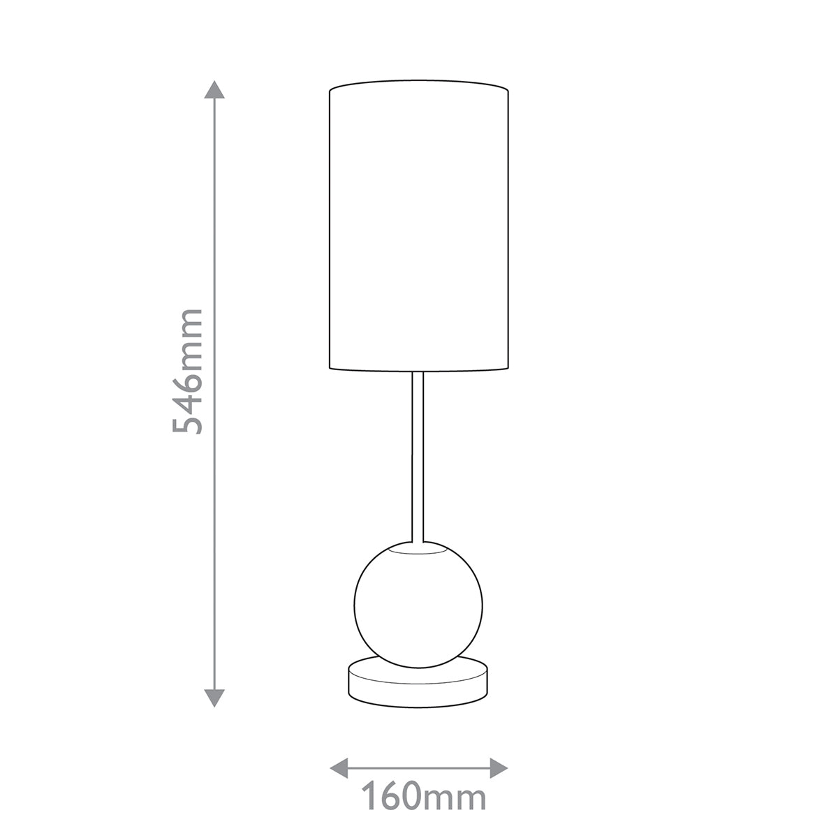 Średnia lampa stołowa LED Marni - Naturalny mosiądz, Alora - ePlafoniera.pl