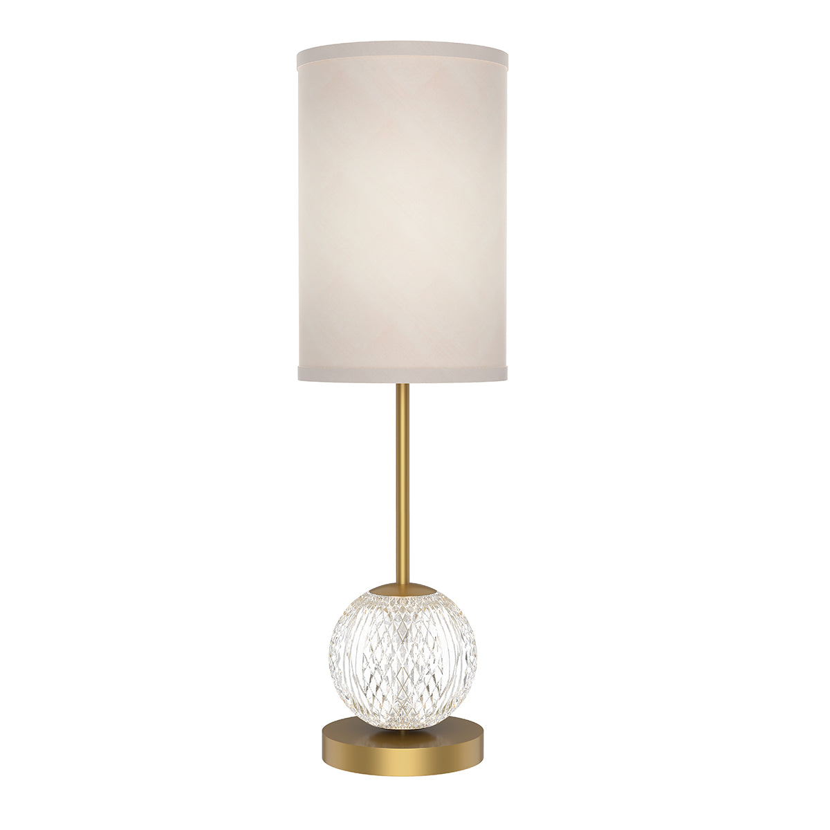 Średnia lampa stołowa LED Marni - Naturalny mosiądz, Alora - ePlafoniera
