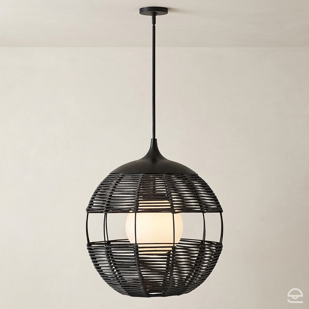 Średnia lampa wisząca Maddox - 1 źródło światła - Czarny, Hinkley