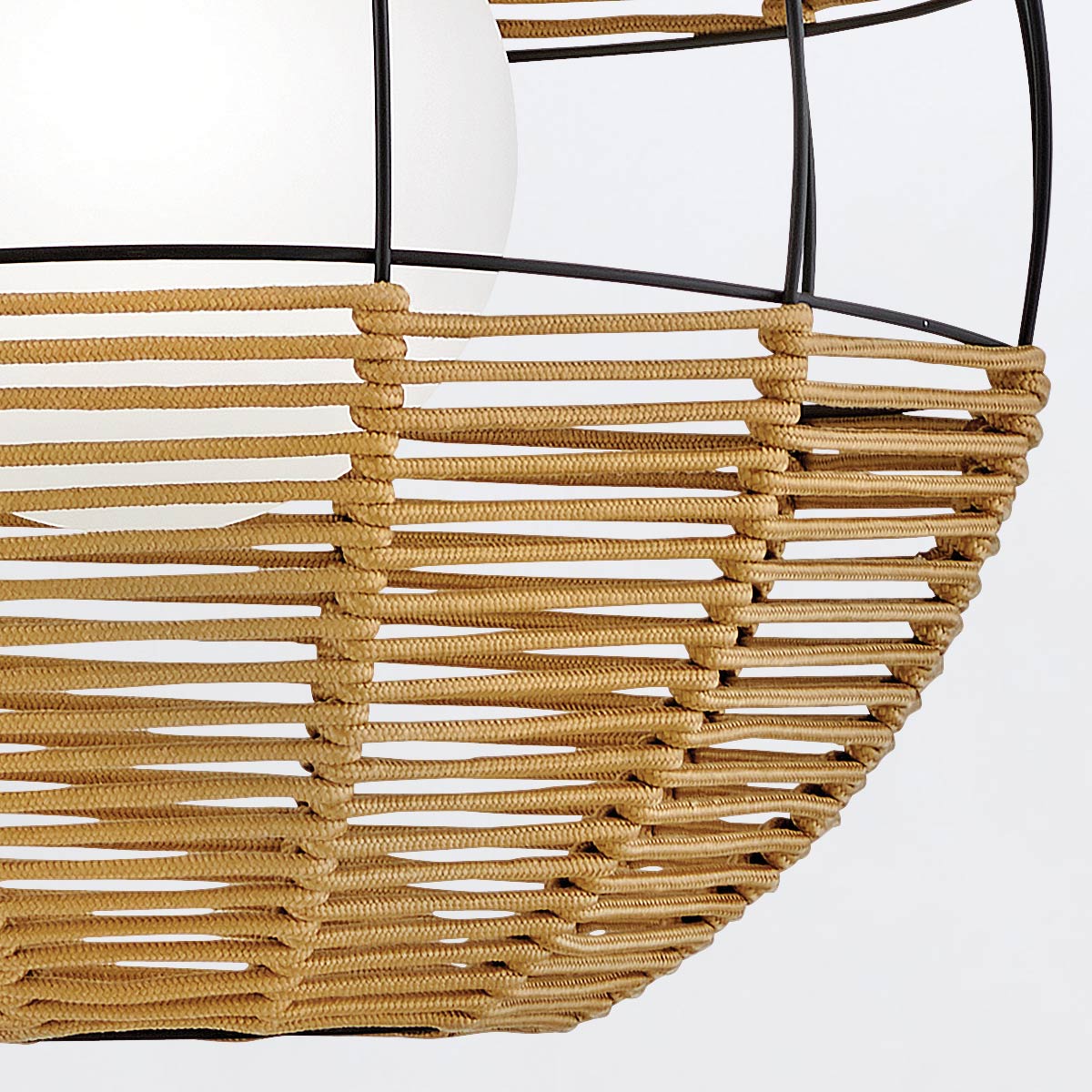 Średnia lampa wisząca Maddox - 1 źródło światła - Czarny, karmelowy beż, Hinkley - ePlafoniera.pl