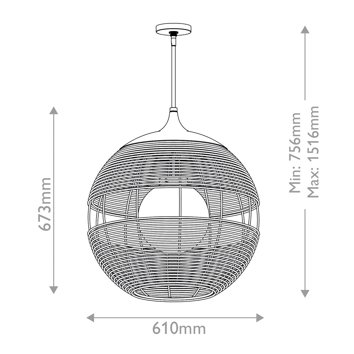 Średnia lampa wisząca Maddox - 1 źródło światła - Czarny, karmelowy beż, Hinkley - ePlafoniera.pl