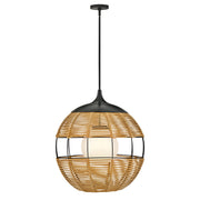 Średnia lampa wisząca Maddox - 1 źródło światła - Czarny, karmelowy beż, Hinkley - ePlafoniera