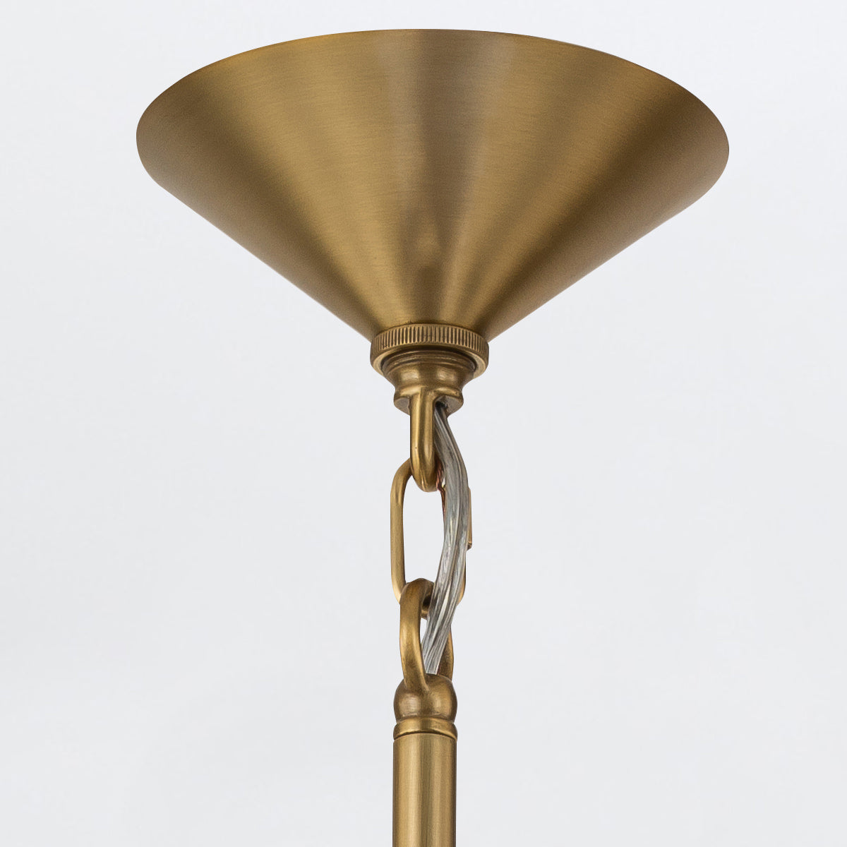 Średnia lampa wisząca Saucer - 1 źródło światła - Postarzany mosiądz, Quintiesse - ePlafoniera.pl