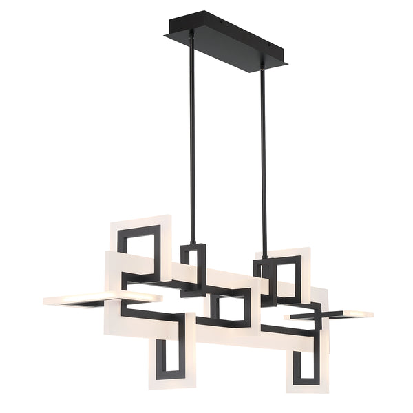Średnia lampa wyspowa Inizio - Matowa czerń, Eurofase - ePlafoniera.pl