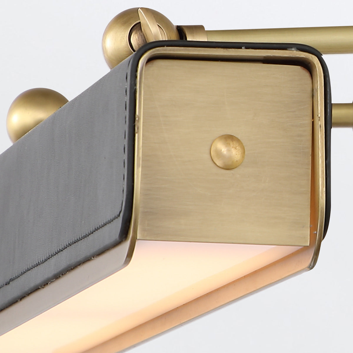 Średnia obrazówka LED Valise Picture - Vintage mosiądz, skóra smokingowa, Alora - ePlafoniera.pl