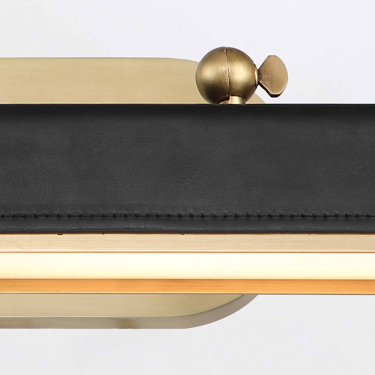 Średnia obrazówka LED Valise Picture - Vintage mosiądz, skóra smokingowa, Alora - ePlafoniera.pl