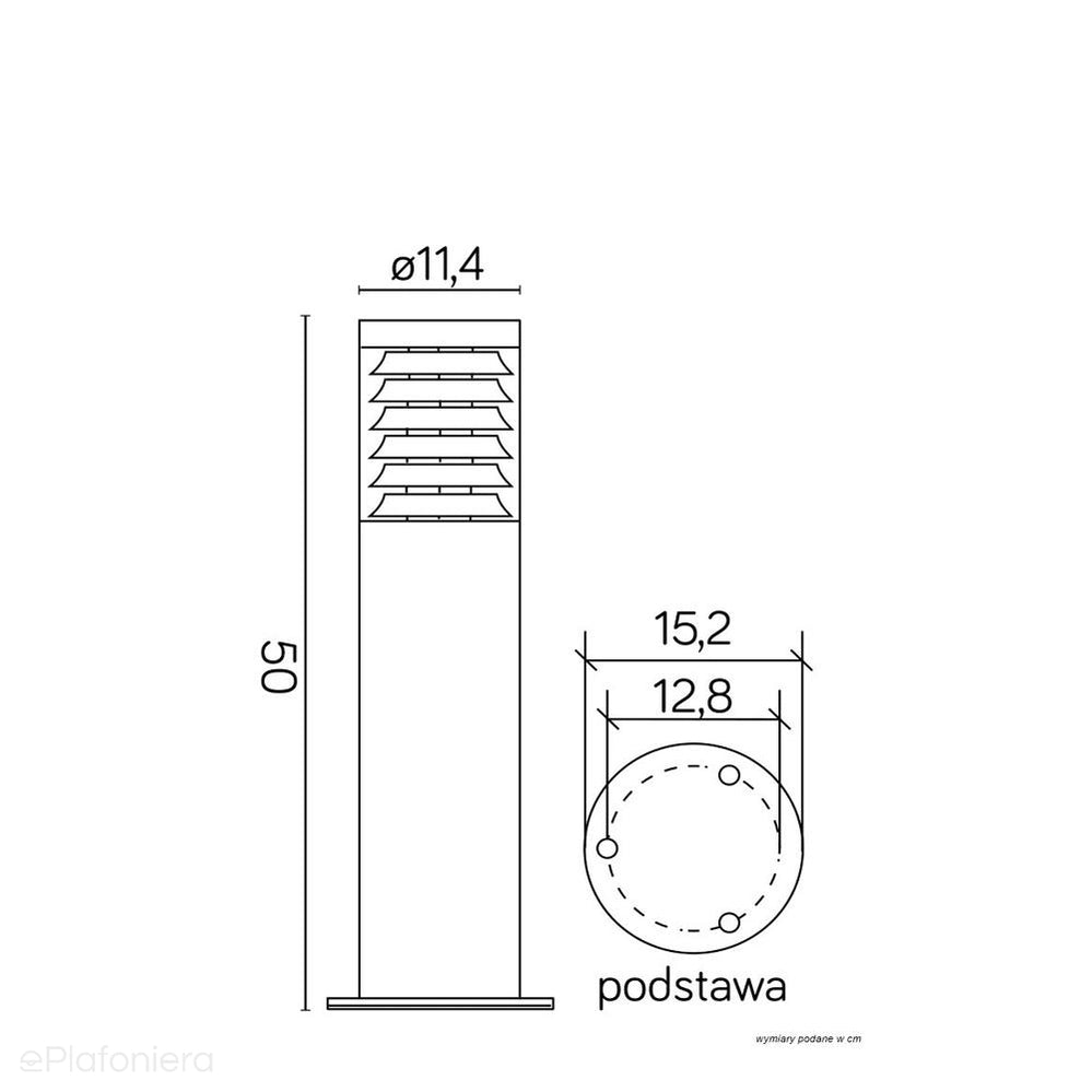 Stalowy ogrodowy słupek 50/75cm - lampa stojąca zewnętrzna (1x E27) SU-MA (Joy)