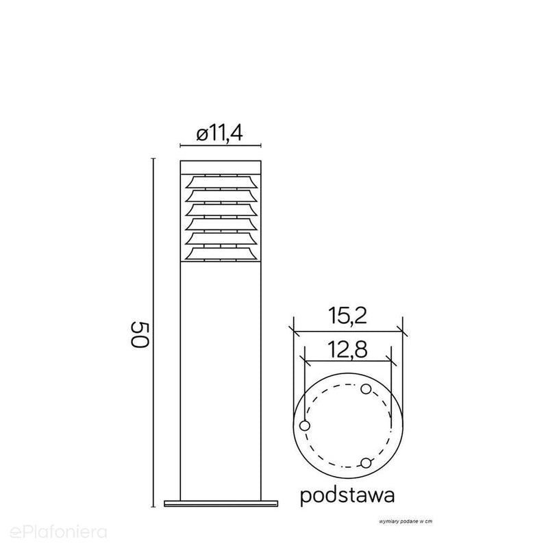 Stalowy ogrodowy słupek 50/75cm - lampa stojąca zewnętrzna (1x E27) SU-MA (Joy)