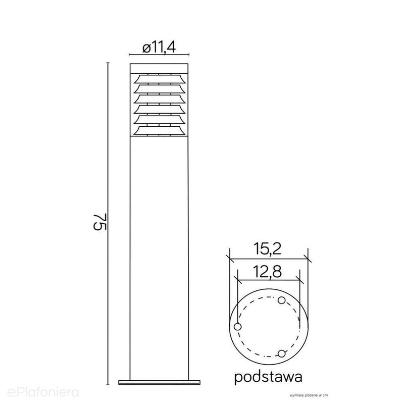 Stalowy ogrodowy słupek 50/75cm - lampa stojąca zewnętrzna (1x E27) SU-MA (Joy)