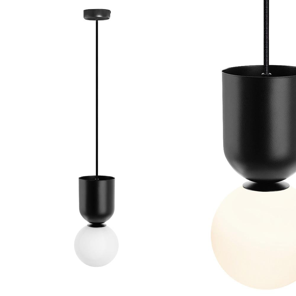 Stylowa czarna lampa wisząca Luoti - Ummo