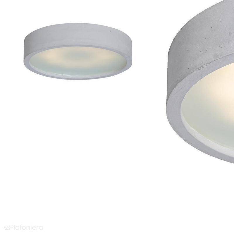 Sufitowa lampa betonowa LED - plafoniera 36cm (18W lub 24W) do salonu kuchni (Plan 36) Loftlight