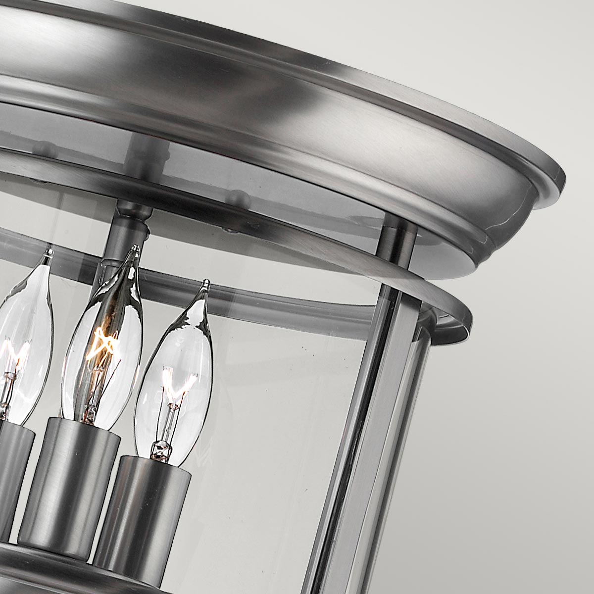 Sufitowa latarnia 29cm (pewter) lampa - plafon do salonu kuchni sypialni łazienki (3xE14) Hinkley (Gentry)