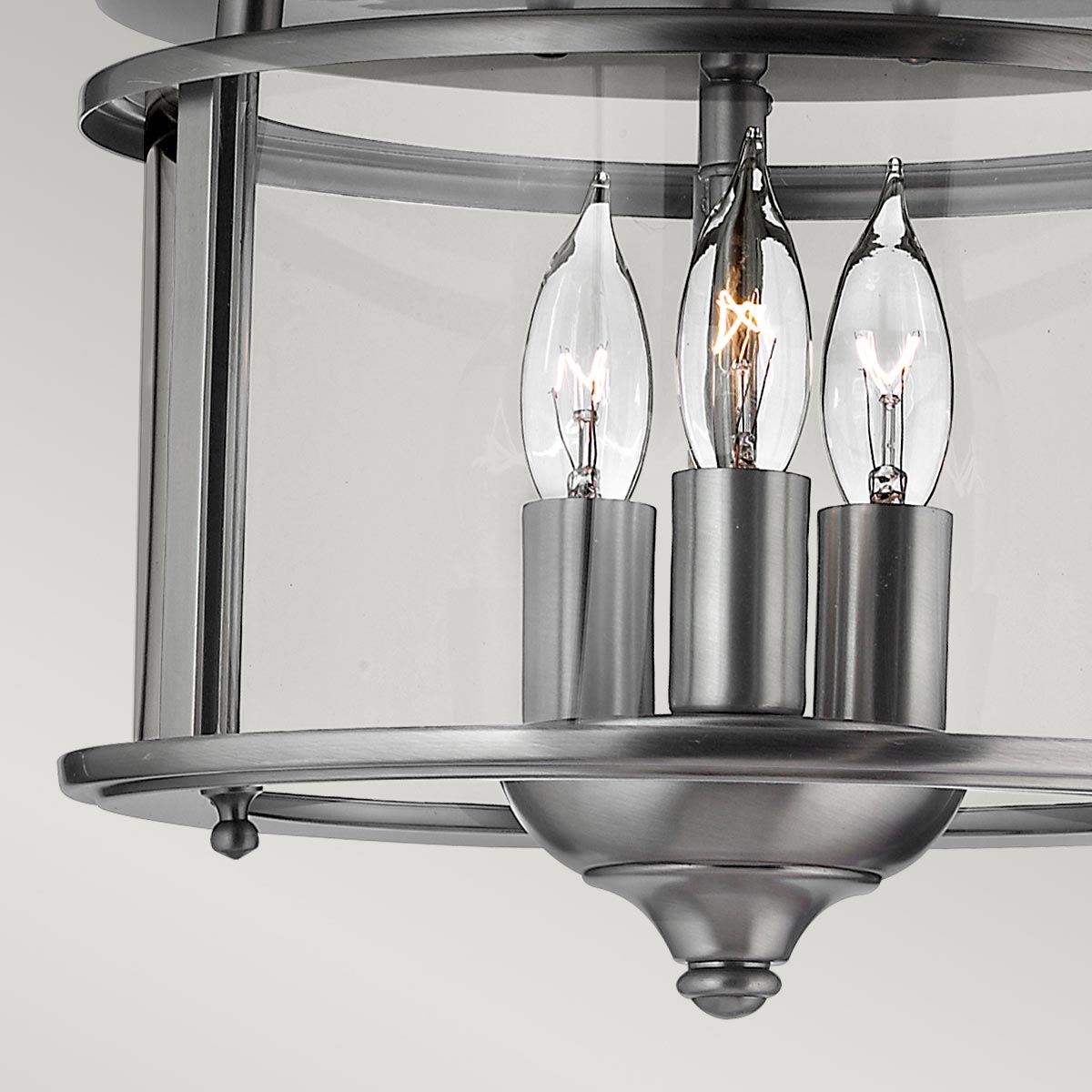 Sufitowa latarnia 29cm (pewter) lampa - plafon do salonu kuchni sypialni łazienki (3xE14) Hinkley (Gentry)