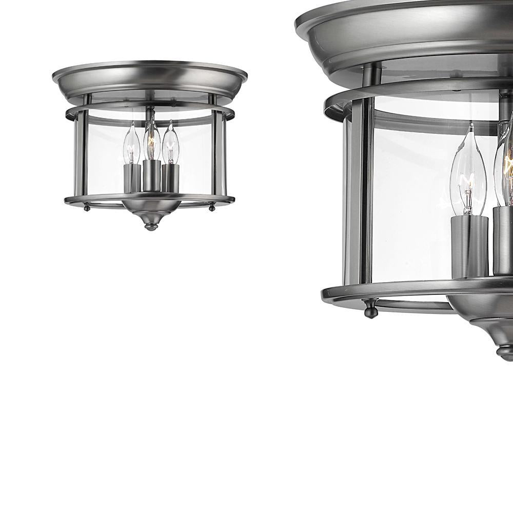Sufitowa latarnia 29cm (pewter) lampa - plafon do salonu kuchni sypialni łazienki (3xE14) Hinkley (Gentry)
