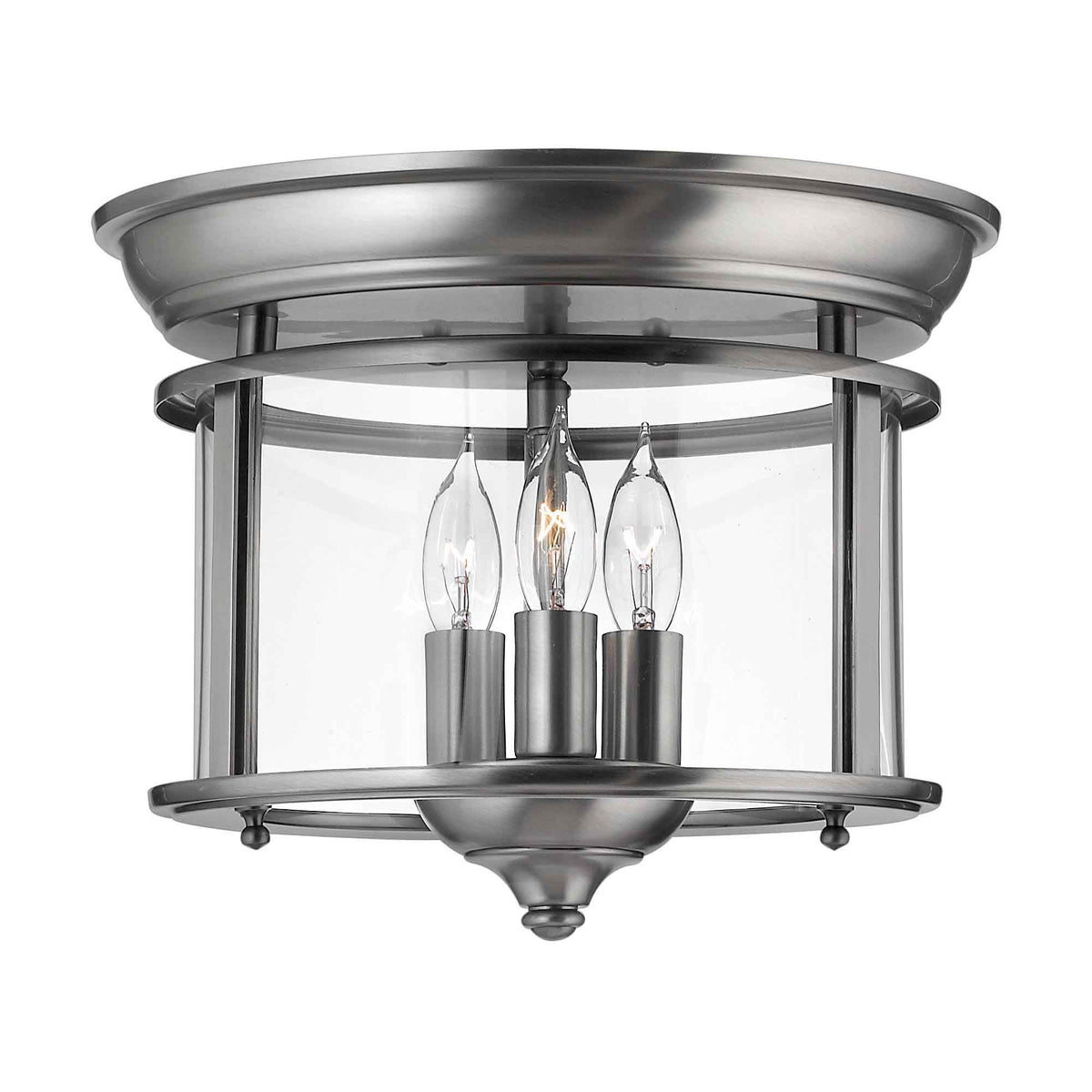 Sufitowa latarnia 29cm (pewter) lampa - plafon do salonu kuchni sypialni łazienki (3xE14) Hinkley (Gentry)