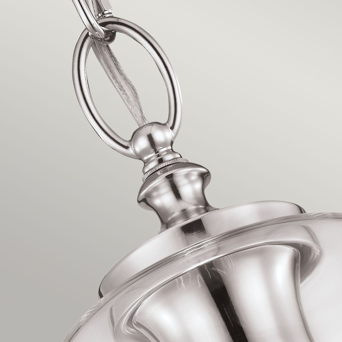 Szklana lampa wisząca Hounslow (polerowany nikiel) - Feiss (1xE27)