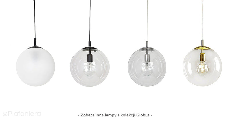 Szklana lampa wisząca, pojedyncza mleczna kula 1xE27, Aldex (Globus) 562G6