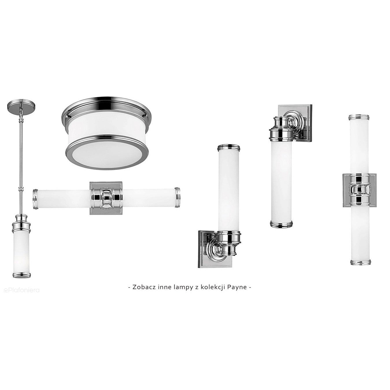 Szkło - polerowany chrom, lampa wisząca 74cm, do łazienki (G9 1x4W) Feiss (Payne)