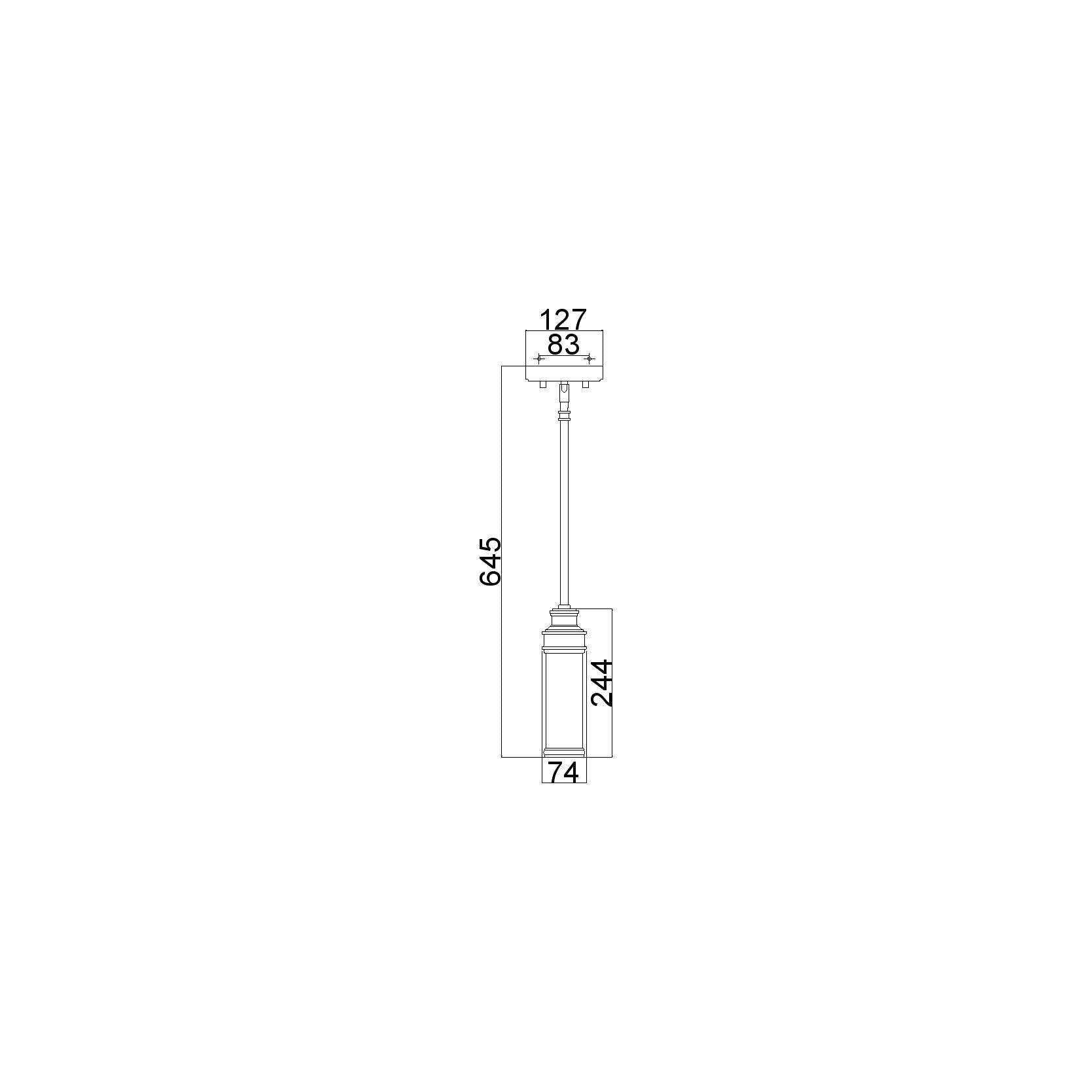 Szkło - polerowany chrom, lampa wisząca 74cm, do łazienki (G9 1x4W) Feiss (Payne)
