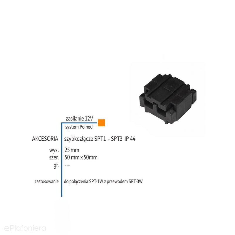 Szybkozłącze do połączenia przewodów SPT-1W z SPT-3W - AKCESORIA systemu 12V LED Polned (6014011)