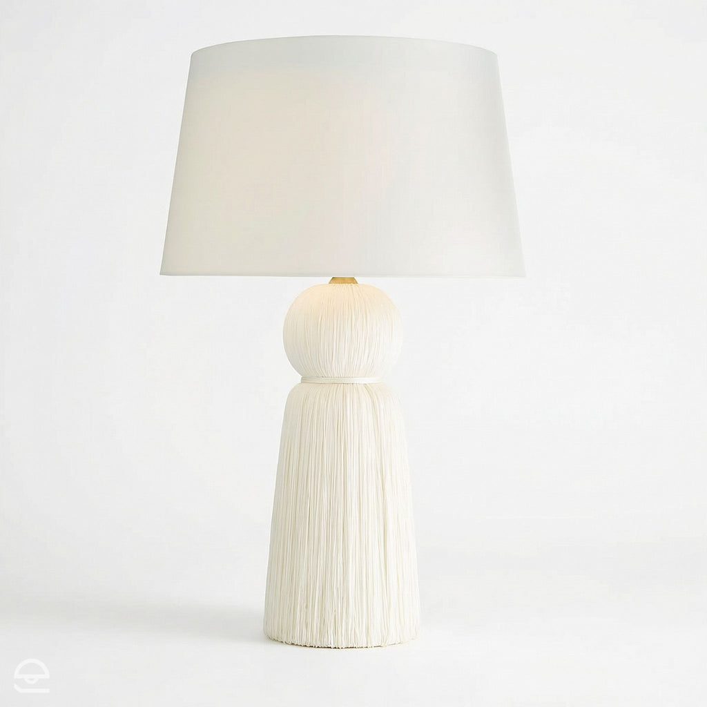 Tassel – lampa stołowa z jedwabistym chwostem kość słoniowa