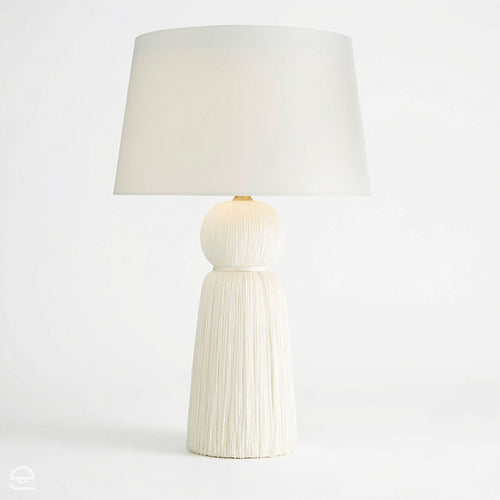 Tassel – lampa stołowa z jedwabistym chwostem kość słoniowa