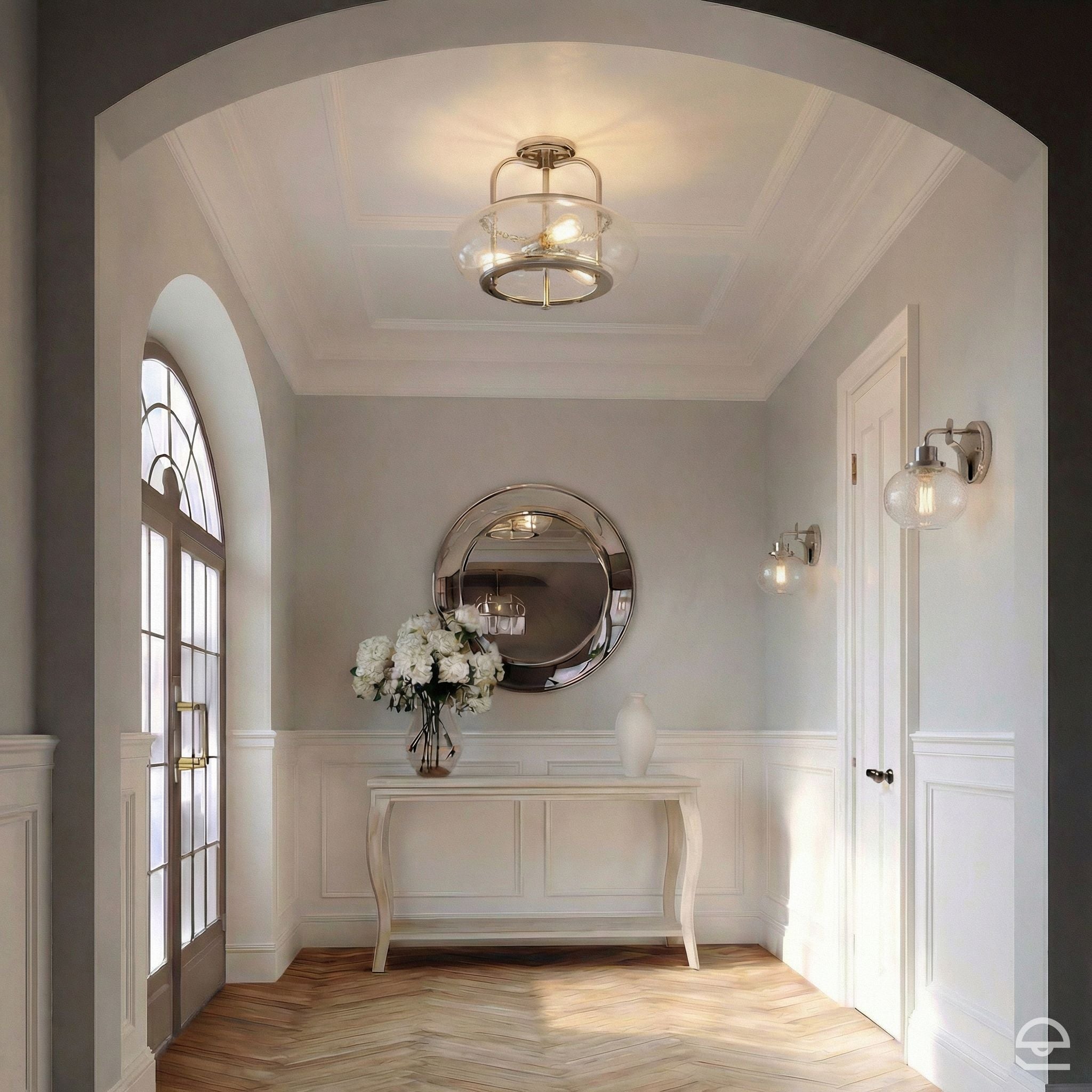 oswietlenie wejscia zestaw lamp srebnych