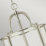 Lampa wisząca latarnia Gentry (nikiel) do jadalni / salonu - Hinkley, 35cm / 6xE14