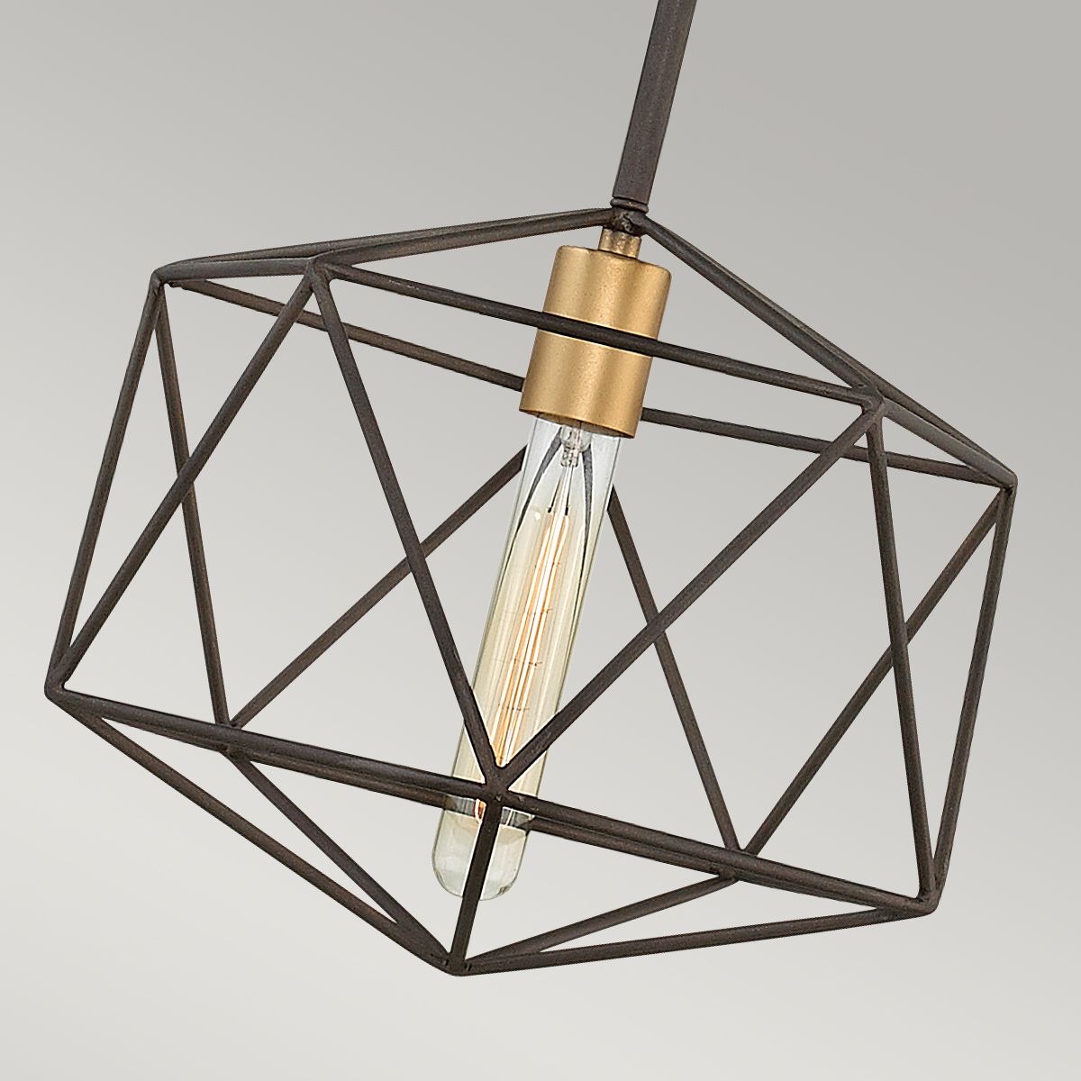 Wisząca lampa druciana - ażurowa klatka (30x30cm) do salonu kuchni sypialni (1xE27) Hinkley (Astrid)