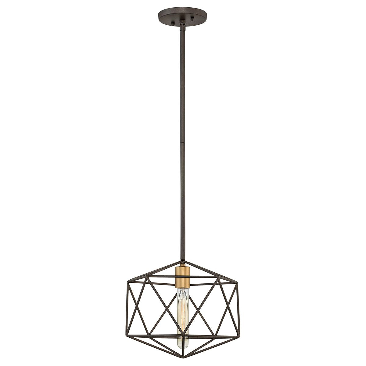 Wisząca lampa druciana - ażurowa klatka (30x30cm) do salonu kuchni sypialni (1xE27) Hinkley (Astrid)