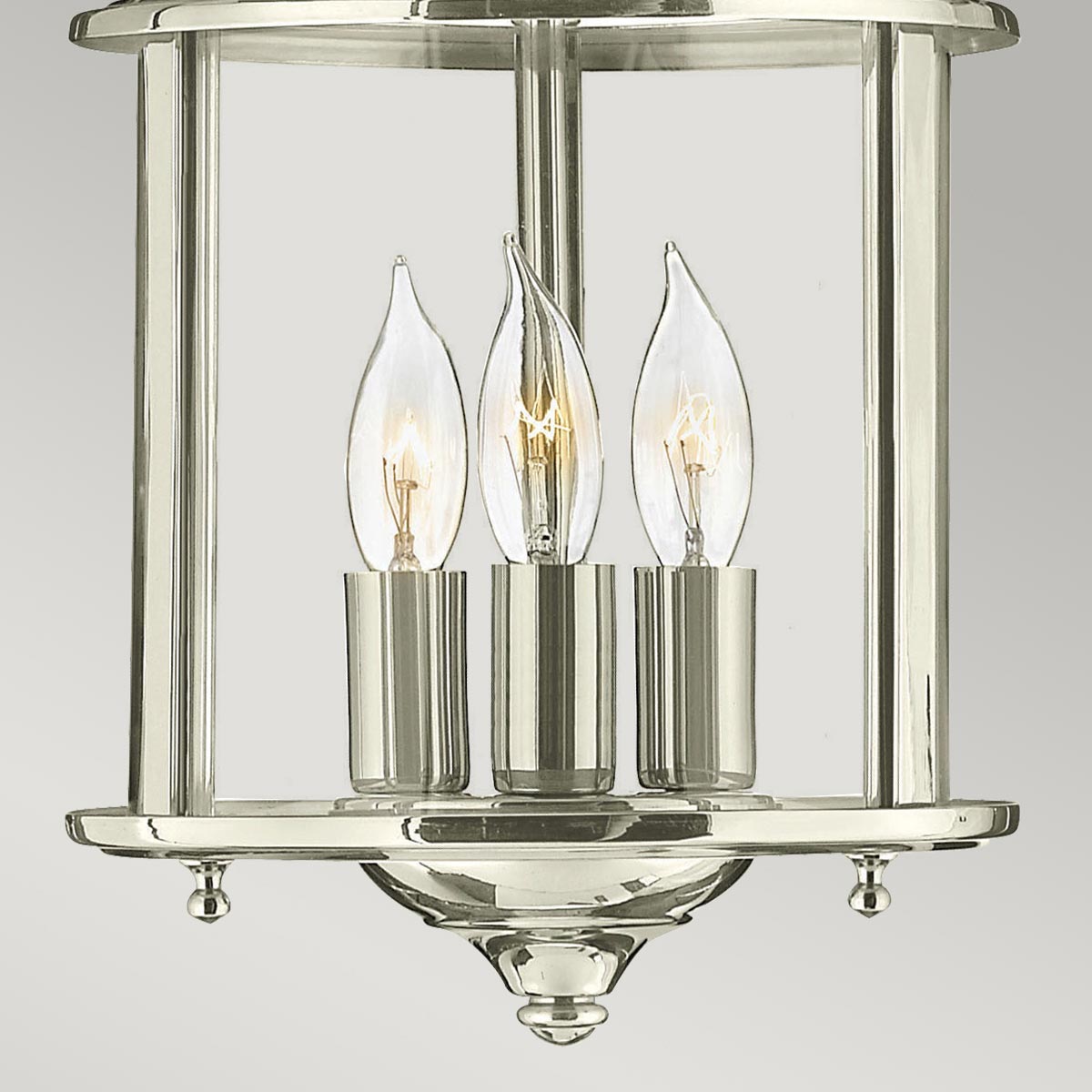 Wisząca latarnia 20cm (nikiel) lampa do salonu kuchni sypialni łazienki (3xE14) Hinkley (Gentry)