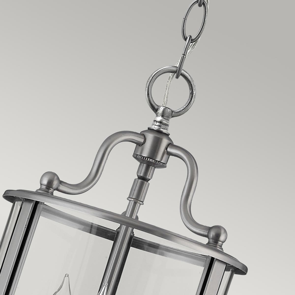 Wisząca latarnia 20cm (pewter) lampa do salonu kuchni sypialni łazienki (3xE14) Hinkley (Gentry)