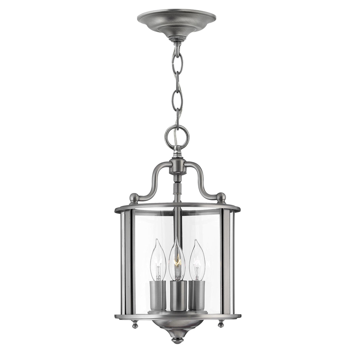 Wisząca latarnia 20cm (pewter) lampa do salonu kuchni sypialni łazienki (3xE14) Hinkley (Gentry)