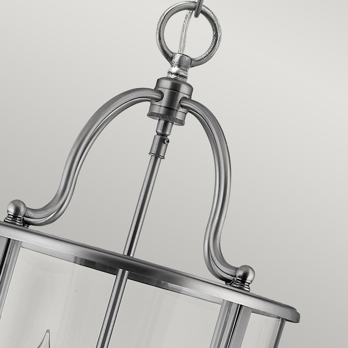 Wisząca latarnia 30cm (pewter) lampa do salonu kuchni sypialni łazienki (4xE14) Hinkley (Gentry)