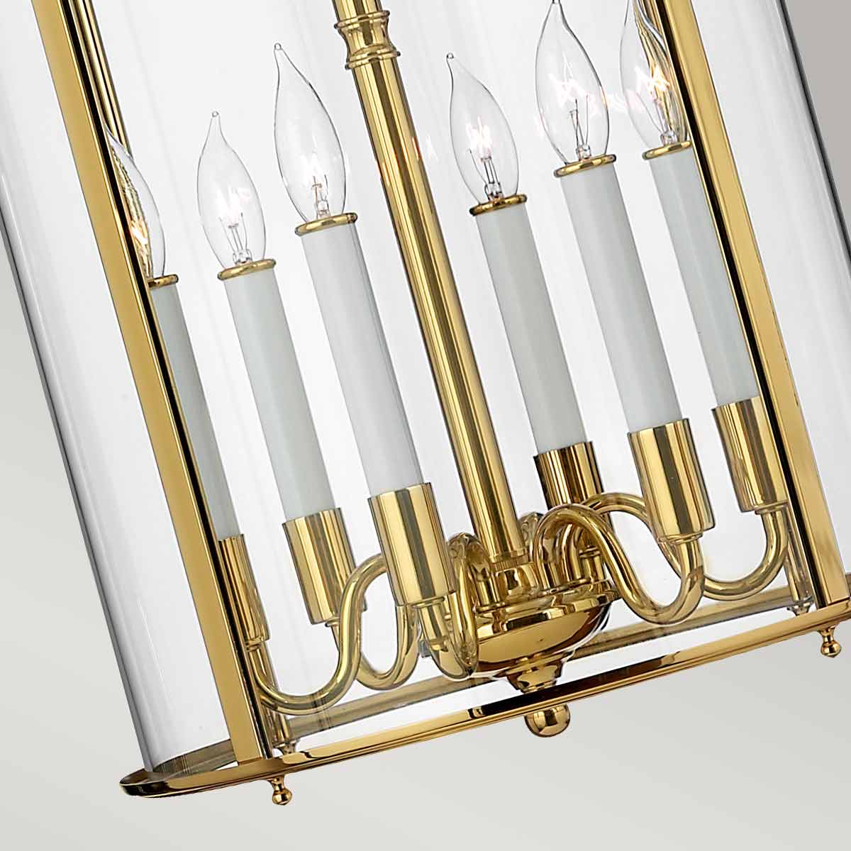Wisząca latarnia 35cm (mosiądz) lampa do salonu kuchni sypialni łazienki (6xE14) Hinkley (Gentry)