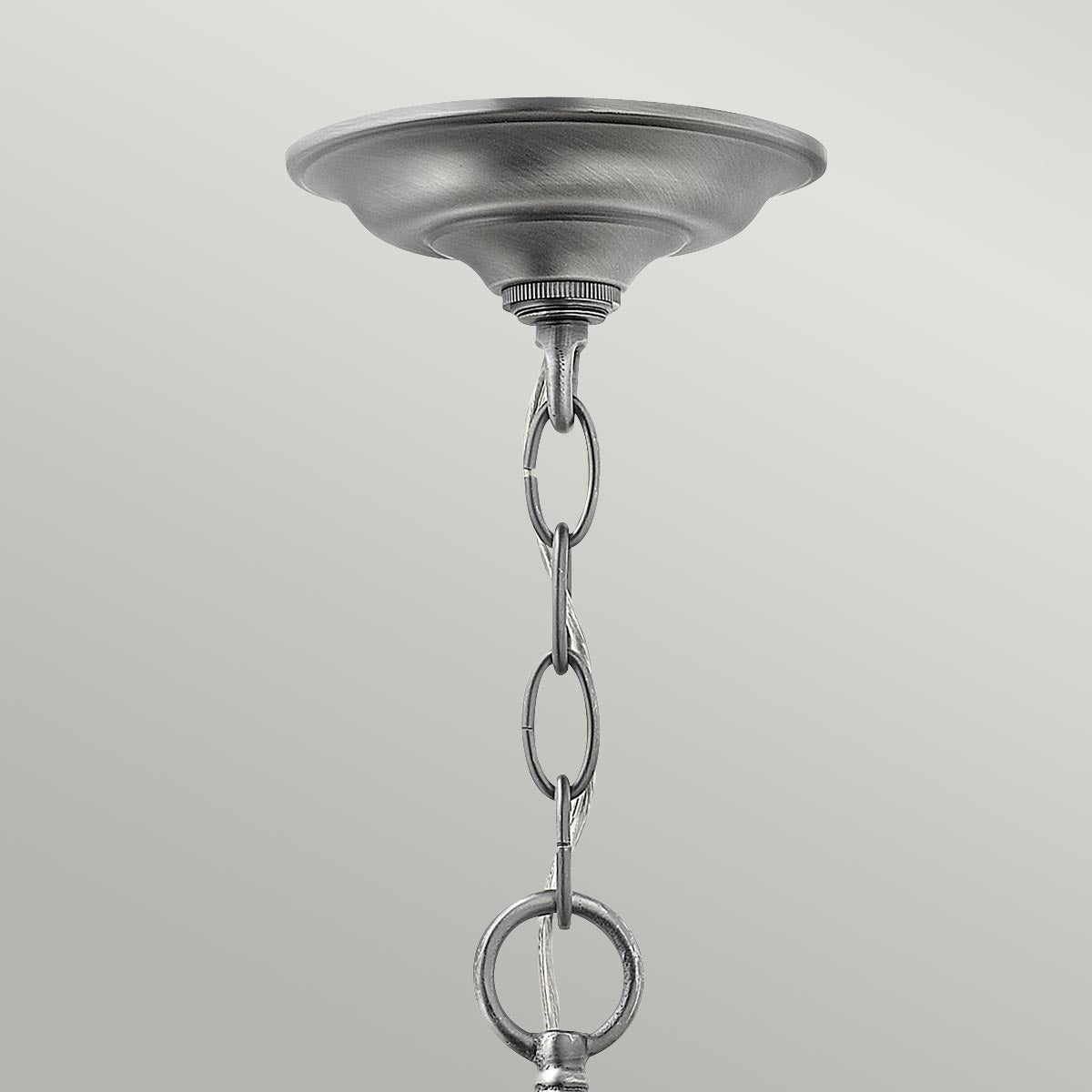 Wisząca latarnia 35cm (pewter) lampa do salonu kuchni sypialni łazienki (6xE14) Hinkley (Gentry)