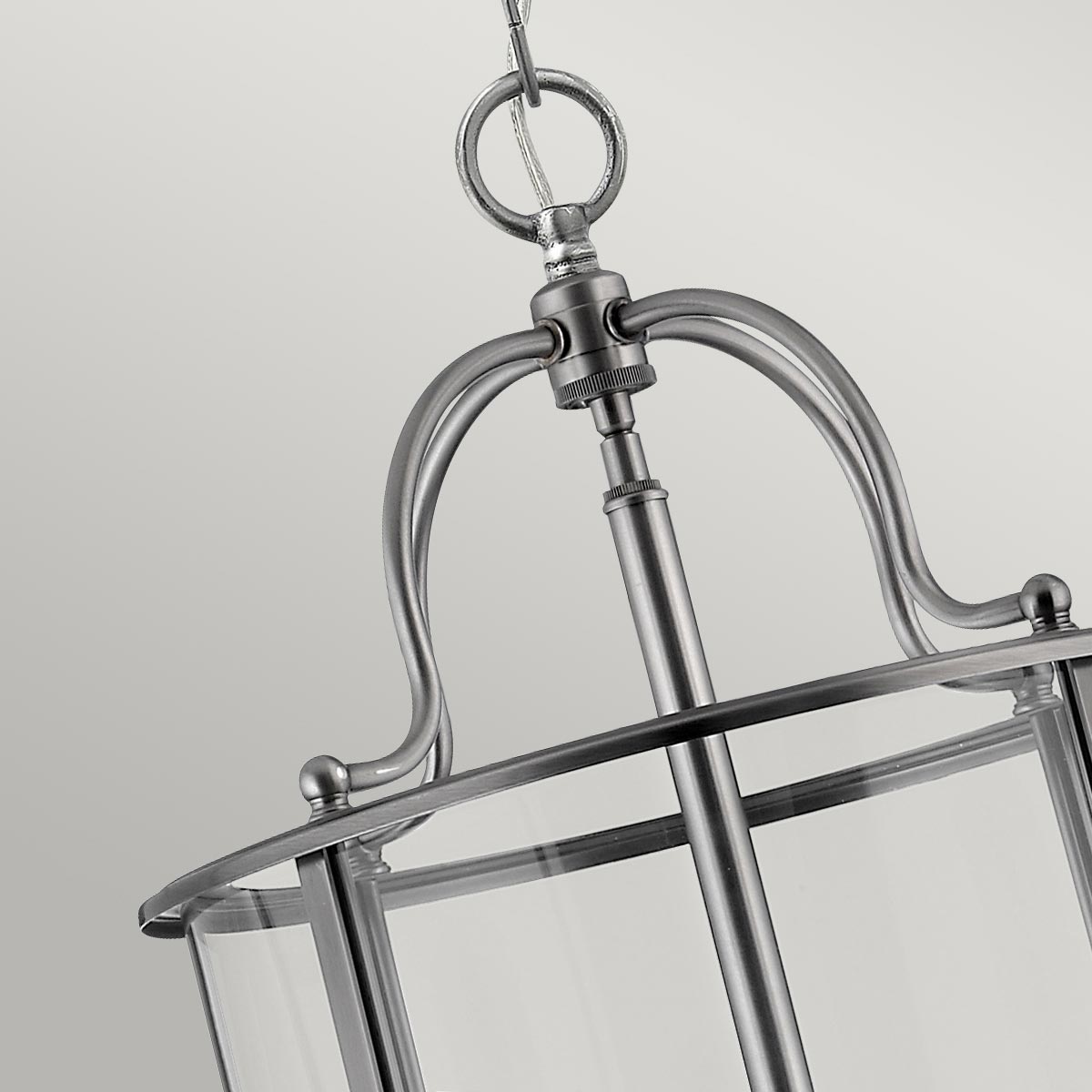 Wisząca latarnia 35cm (pewter) lampa do salonu kuchni sypialni łazienki (6xE14) Hinkley (Gentry)