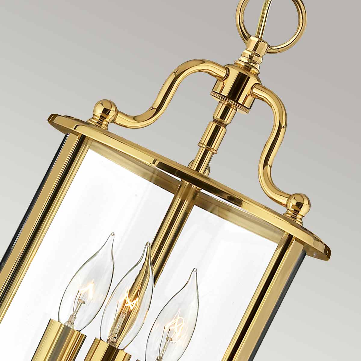 Wisząca latarnia Gentry z mosiądzem - Hinkley, lampa wisząca z łańcuchem (20cm, 3xE14)